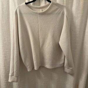 a new day Women's Cream Textured Sweatshirt